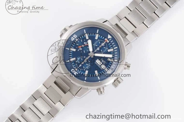 MIROTIME 0123 Aquatimer Chrono SS V6SF 1:1 Best Edition Blue Dial on SS Bracelet A Modern 7032